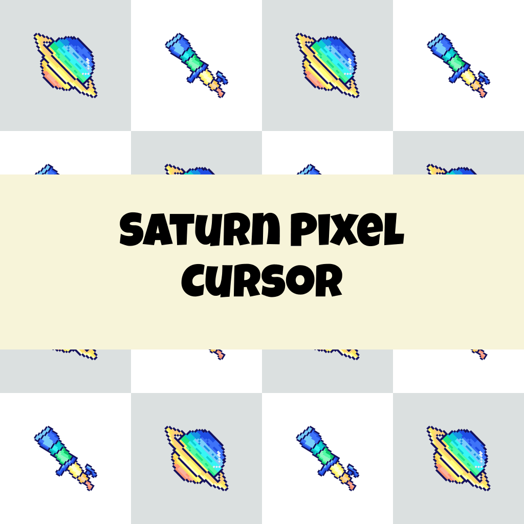 Preview Saturn Pixel cursor custom cursor pack